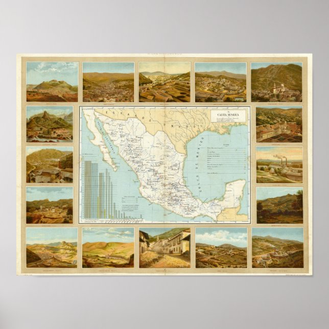 Gruvdrift i Mexiko Poster (Framsidan)