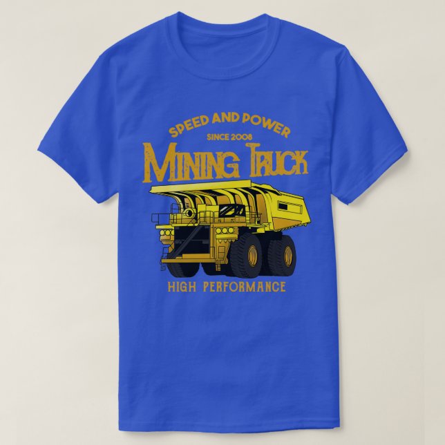 Gruvdrift Lastbil Vintage T Shirt (Design framsida)