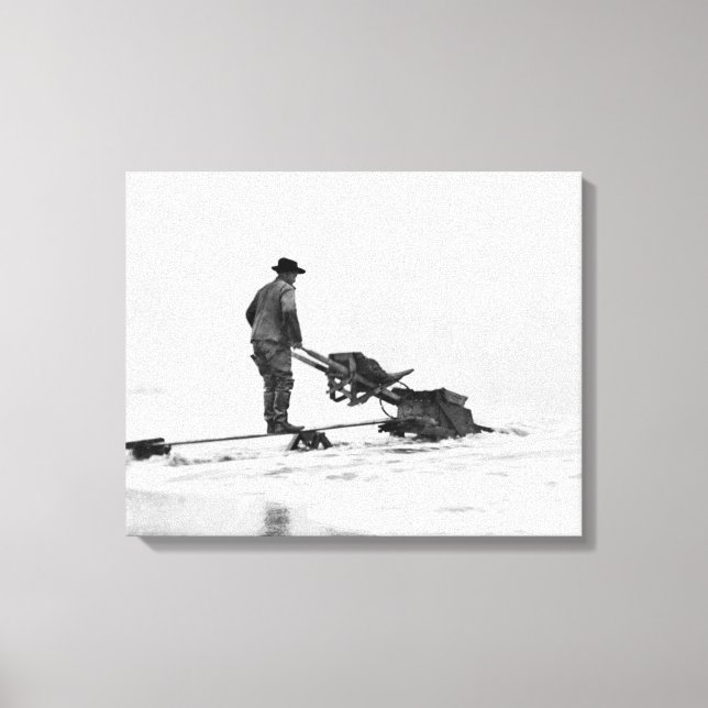 Gruvdrift på strö i Nome, Alaska-foto Canvastryck (Framsida)
