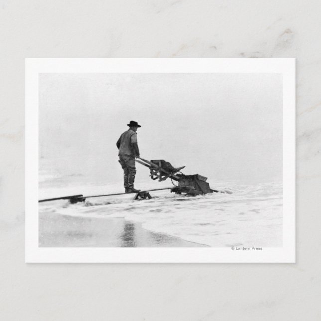 Gruvdrift på strö i Nome, Alaska-foto Vykort (Framsida)