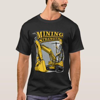 Gruvkraft för grävmaskiner t shirt