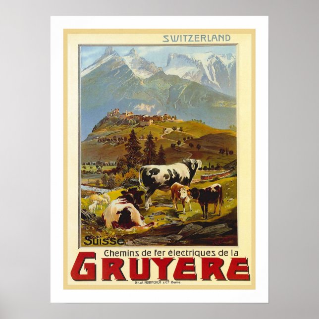 Gruyere Vintage resor Poster (Framsidan)