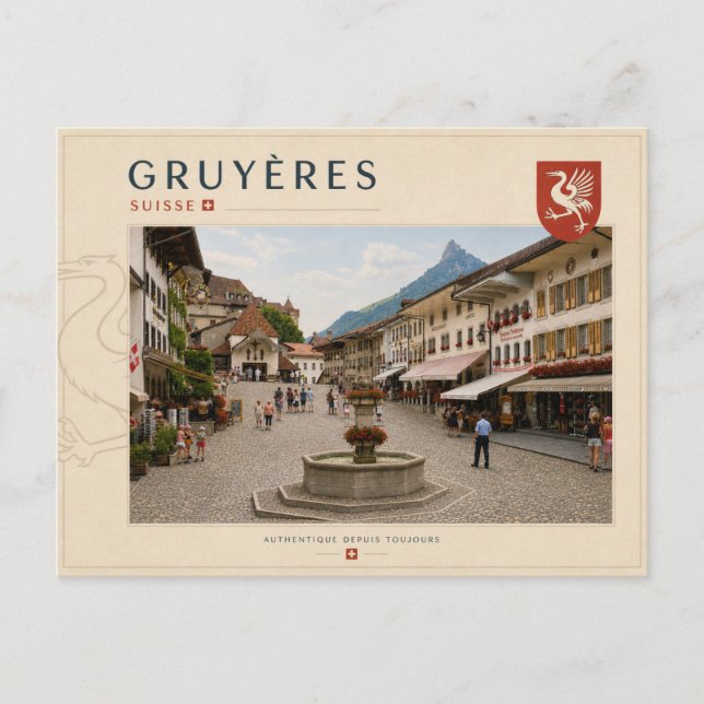 Gruyères - Schweiz Vykort (Framsida)