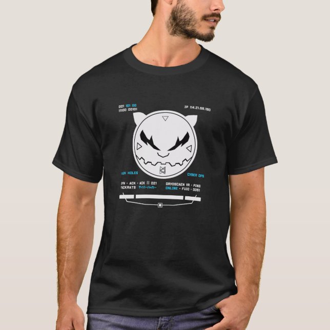 grydscaen anime "Black Hål" Logotyp T Shirt (Framsida)