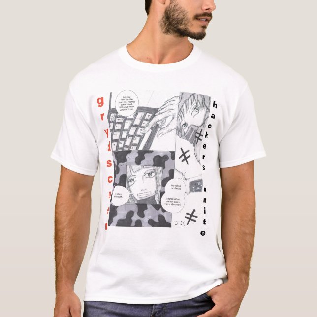 grydscaen scout manga Tshirt T Shirt (Framsida)