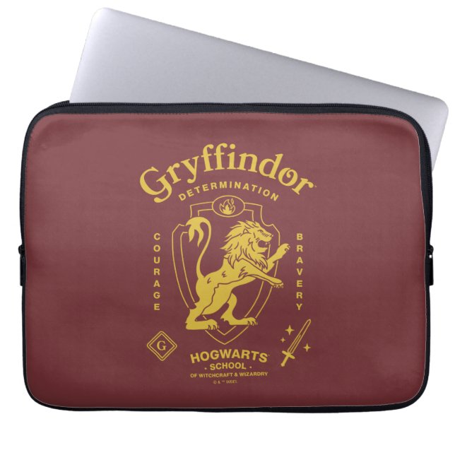 GRYFFINDOR™ Determination Courage Bravery Crest Laptop Fodral (Framsidan)