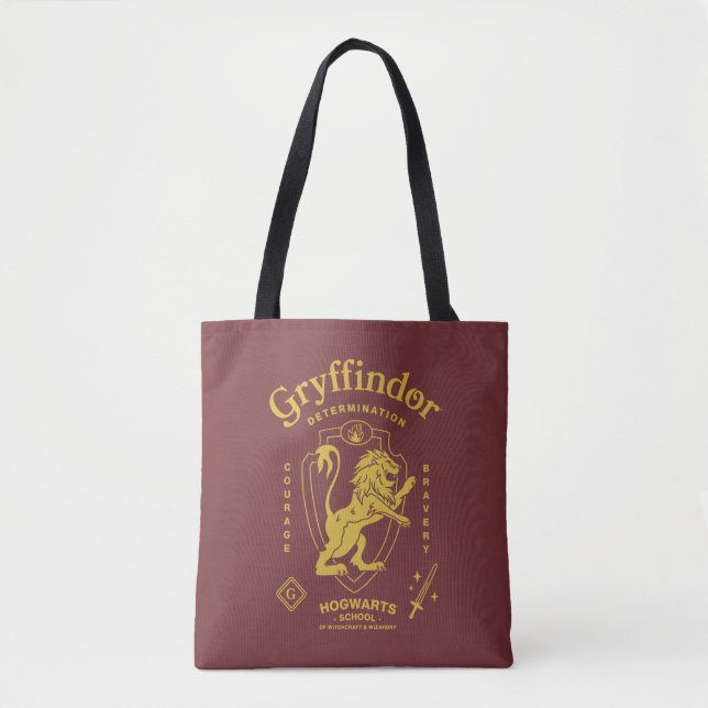 GRYFFINDOR™ Determination Courage Bravery Crest Tygkasse (Framsida)