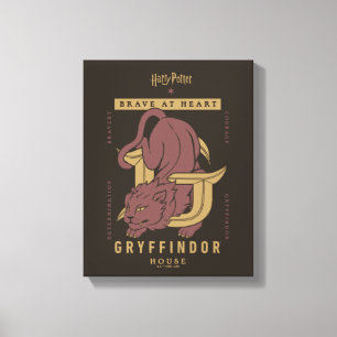 GRYFFINDOR™ House Modigt i hjärtat Canvastryck