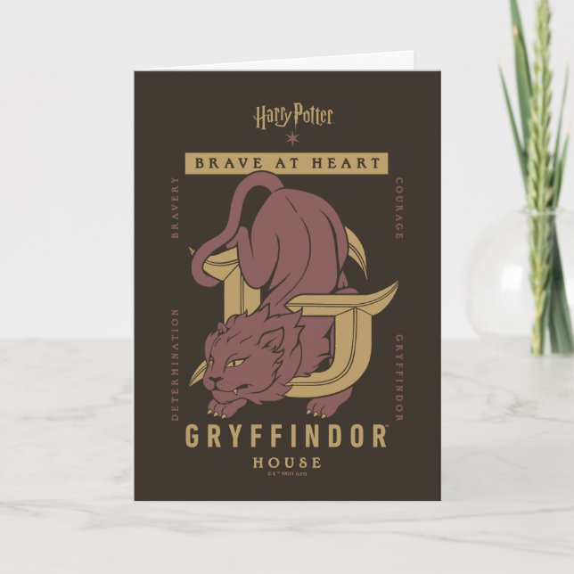 GRYFFINDOR™ House Modigt i hjärtat Kort (Framsida)
