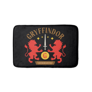 GRYFFINDOR™ Hus Dubbel Lejon Svärd Grafik Badrumsmatta