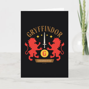 GRYFFINDOR™ Hus Dubbel Lejon Svärd Grafik Kort