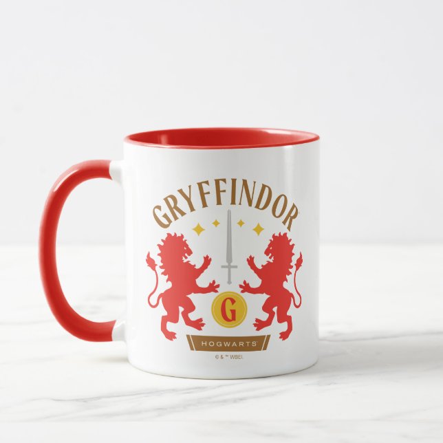GRYFFINDOR™ Hus Dubbel Lejon Svärd Grafik Mugg (Vänster)