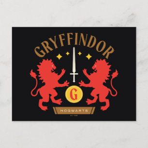 GRYFFINDOR™ Hus Dubbel Lejon Svärd Grafik Vykort