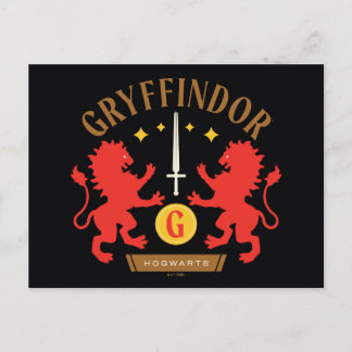 GRYFFINDOR™ Hus Dubbel Lejon Svärd Grafik Vykort