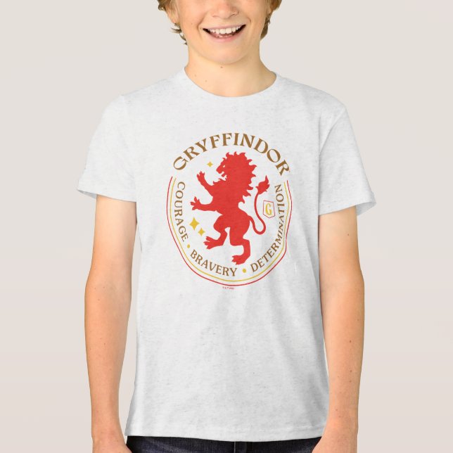 GRYFFINDOR™ Red Lion House Pride Badge T Shirt (Framsida)
