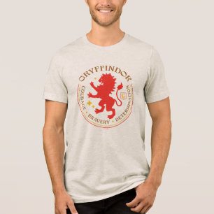 GRYFFINDOR™ Röd Lejon Hus Stolthet Badge T Shirt