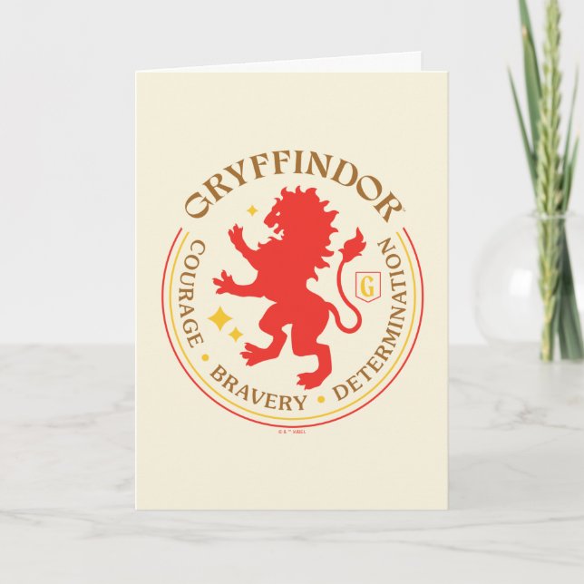 GRYFFINDOR™ Röda Lejonets Hus Stolthetsmärke Kort (Framsida)