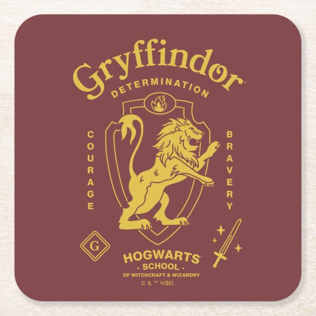GRYFFINDOR™ Utslutelse Mod Mod Crest Underlägg Papper Kvadrat (Framsidan)