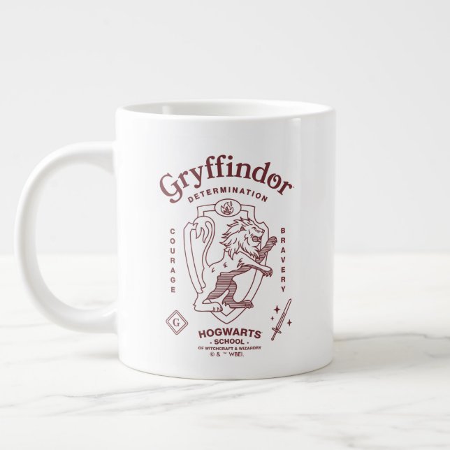 GRYFFINDOR™ Utslutelse Mod Modighet Vapenmärke Jumbo Mugg (Vänster)
