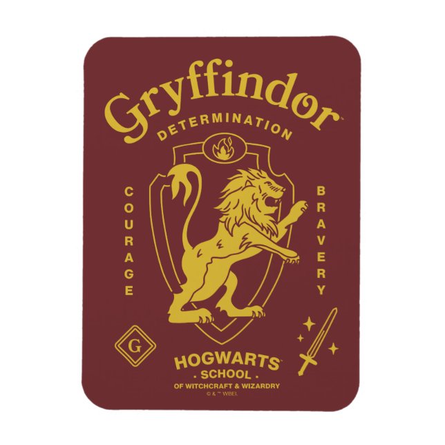GRYFFINDOR™ Utslutelse Mod Modighet Vapenmärke Magnet (Vertikal)