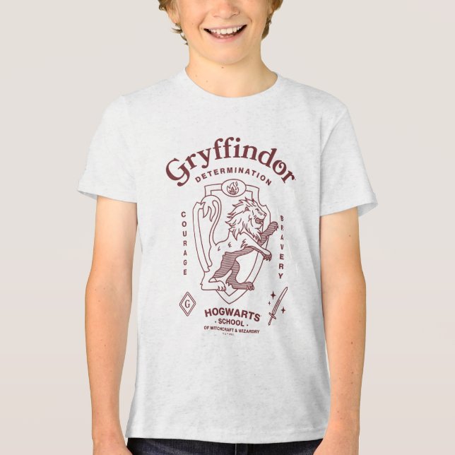 GRYFFINDOR™ Utslutelse Mod Modighet Vapenmärke T Shirt (Framsida)