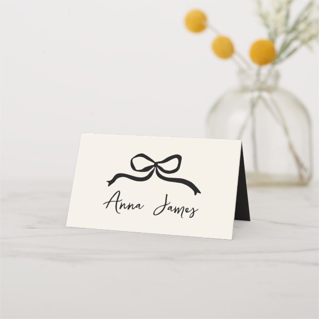 Grym och svartvit vimmiskt hand plockade-bog placeringskort (Framsida)