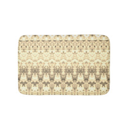 Grym och vitt med brun badrumsmatta