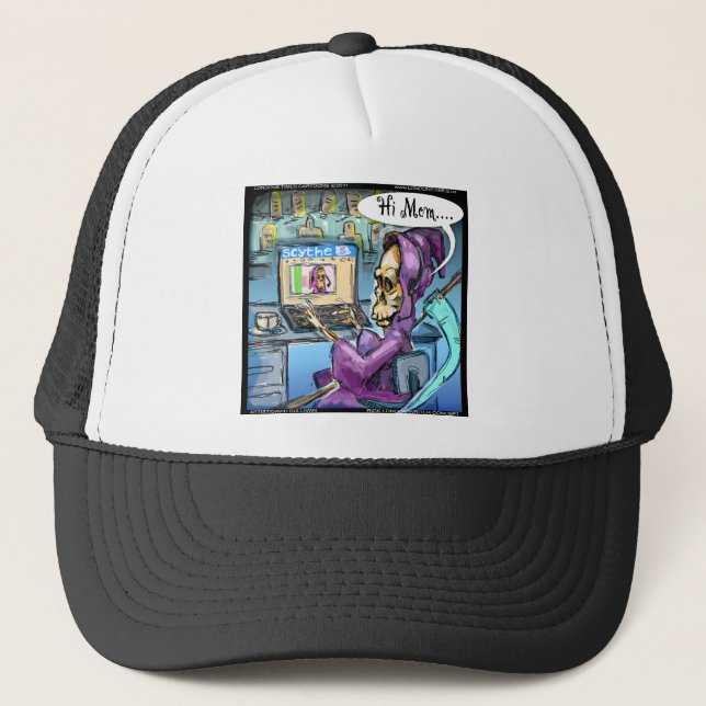 Grym Reaper & Skythe Funny Gifts Cards & Tees Keps (Framsida)