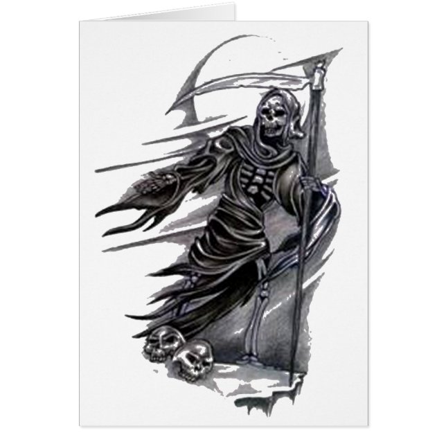 Grym Reaper som tar Souls Hälsningskort (Framsidan)