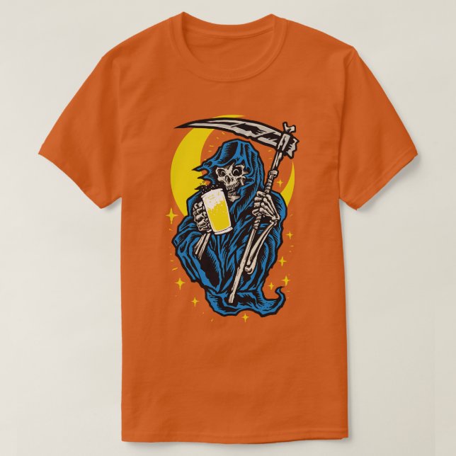 Grym Reaper with Beer T Shirt (Design framsida)