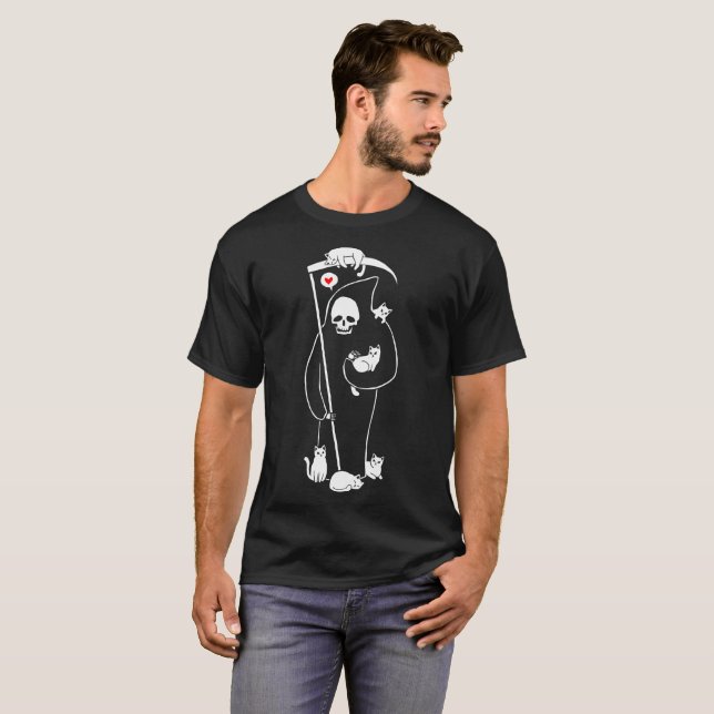 Grym Reaperkatt T-shirt (Hel framsida)