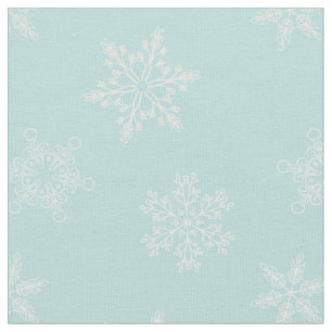 Grymt Baby blue Snöflingor-jul, Mönster Tyg
