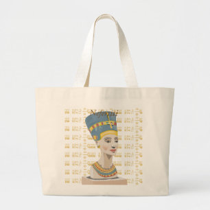 Grymt design av Nefertiti och Cartouche i tiled Jumbo Tygkasse