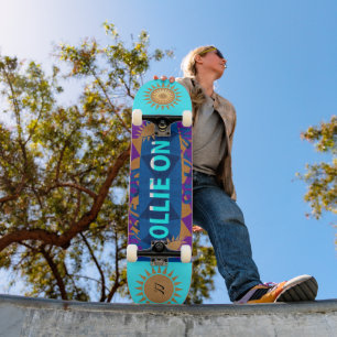 Grymt färglöst "Ollie On" Beginner Skateboard