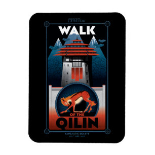Grymt över Qilin Mountain-grafiken Magnet