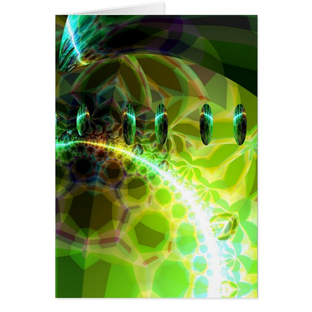 Gryning av Time - limefrukt & guld dyker upp Hälsningskort (Framsidan)