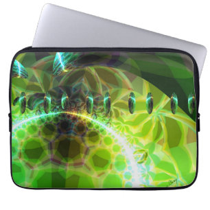 Gryning av Time - limefrukt & guld dyker upp Laptop Sleeve