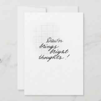 Gryning ger ljusa tankar - Minimalistisk  Kort