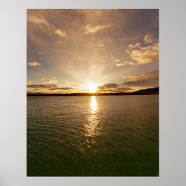 Gryning över Lago Argentino i Patagonien Poster