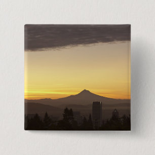 Gryning över Portland och Mt. Hood, Oregon Knapp