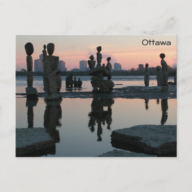 Gryning på den Ottawa river.en Vykort (Framsida)