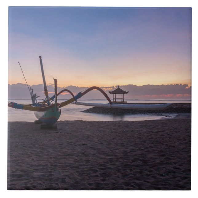 Gryning Sanur, Bali, Indonesien Kakelplatta (Framsidan)