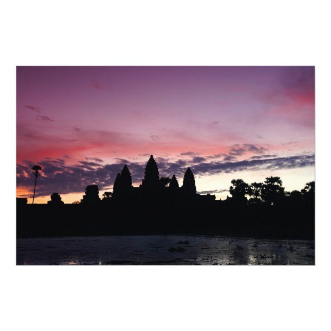 Gryning vid Angkor Wat Fototryck (Framsidan)