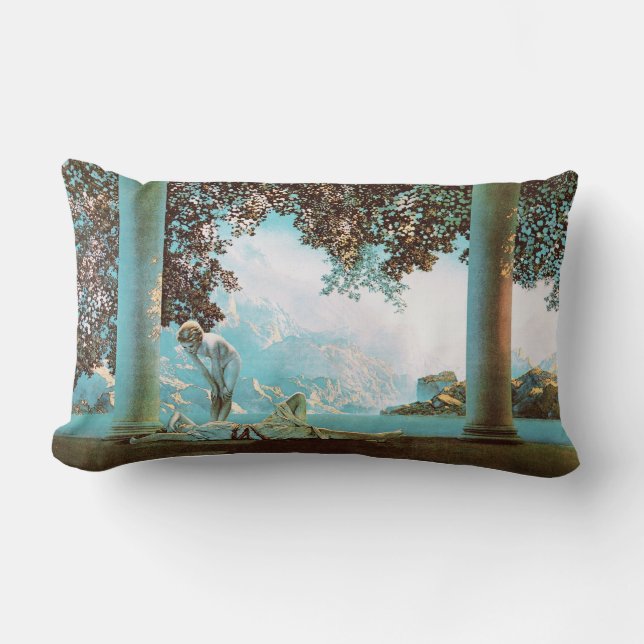 Gryning vid Maxfield Parrish Lumbarkudde (Framsida)
