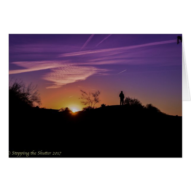 Gryningen av en ny dag hälsningskort (Framsidan Horizontal)