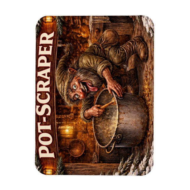 Grynskrapa Isländsk Julpojke  Magnet (Vertikal)