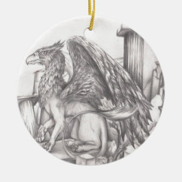 gryphon.jpg julgransprydnad keramik