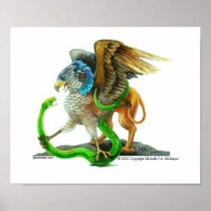 Gryphon och ormen poster