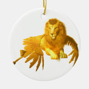 Gryphon prydnad julgransprydnad keramik