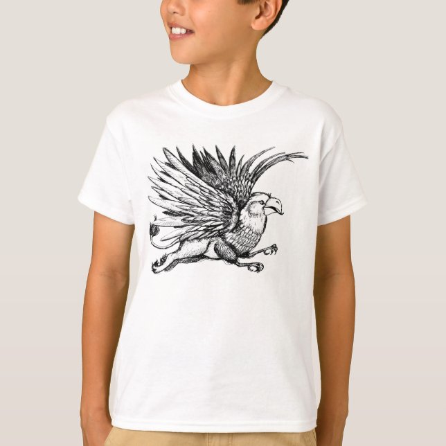 Gryphon under flykt t shirt (Framsida)